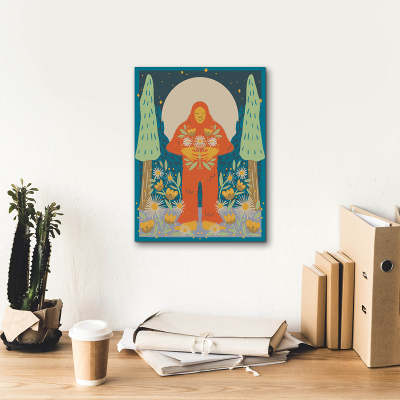 "Epic Graffiti" Legendary Giant "par Rachel Hallquist, art mural sur toile, H 16 po x l 12 po x P 0,75 po