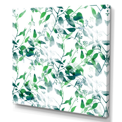 Silhouette de feuilles d'eucalyptus II - impression sur toile
