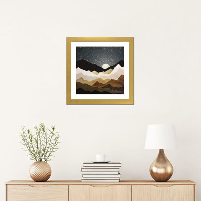 Golden Stars - impression d'art graphique