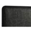 Très grand lit de style Mid-Century noir de style oriental moderne, panneaux rembourrés gris anthracite, rembourrage en mousse et panneaux de placage à gratter, revêtement rembourré, cadre arrondi, bas