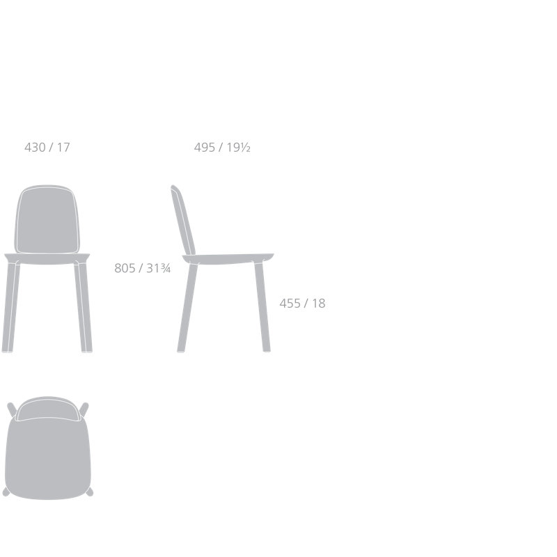 Kokoro Solid Wood Dining Chair, Oak Nature