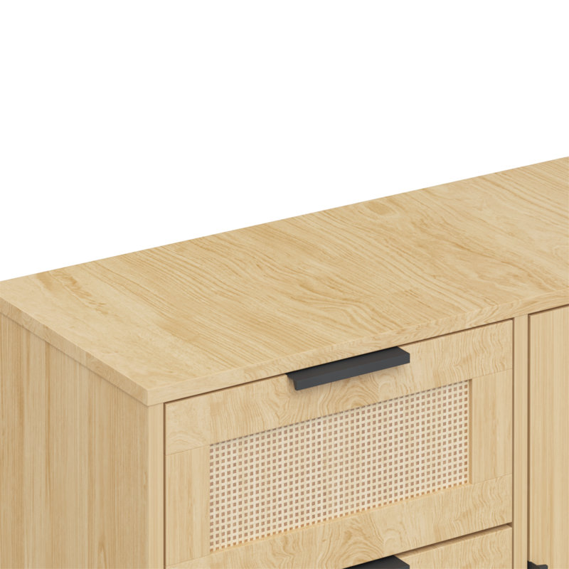 Versatile Rattan Wood Cabinet for Efficient Organization in Every Room