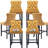 Velvet Upholstered Bar Stool with Button Tufted Back (Set of 4)-971639513