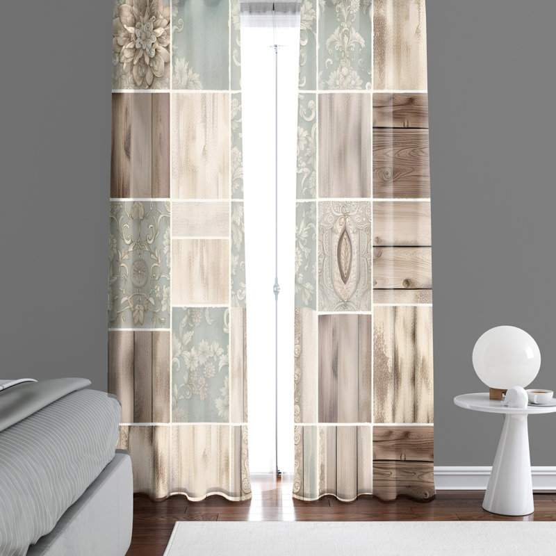 Paire de rideaux semi-transparents Aidia, L 20 po x L 52 po