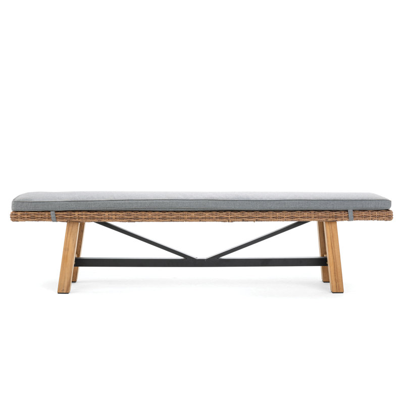 Truss Outdoor Teak Dining Bench