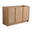 Meuble-lavabo autoportant de 122 cm (119 cm) avec 3 portes d'armoire à fermeture amortie, en contreplaqué (lavabo non inclus).
