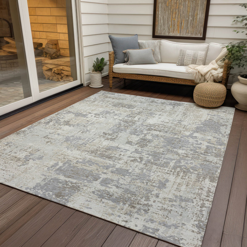 Tapis ivoire intérieur / extérieur Caelan , 5' x 7'6"