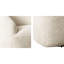 Siège rembourré crème avec pivotement à 360 degrés, conception moderne et chaise pivotante minimaliste en mousse de soutien supérieure