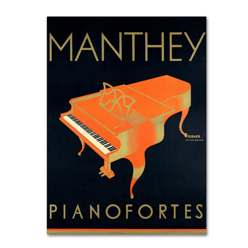 « manthey piano », reproduction d’impression sur toile tendue, H 19 po x l 14 po