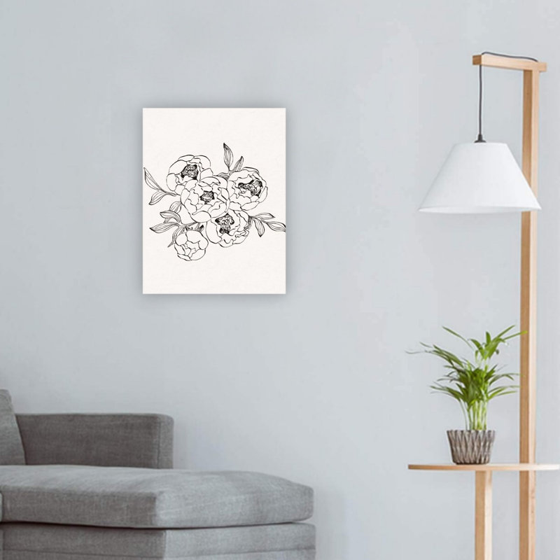 Art mural noir et blanc sur toile de qualité supérieure, 24 x 18 po, décoration pour salon, chambre à coucher