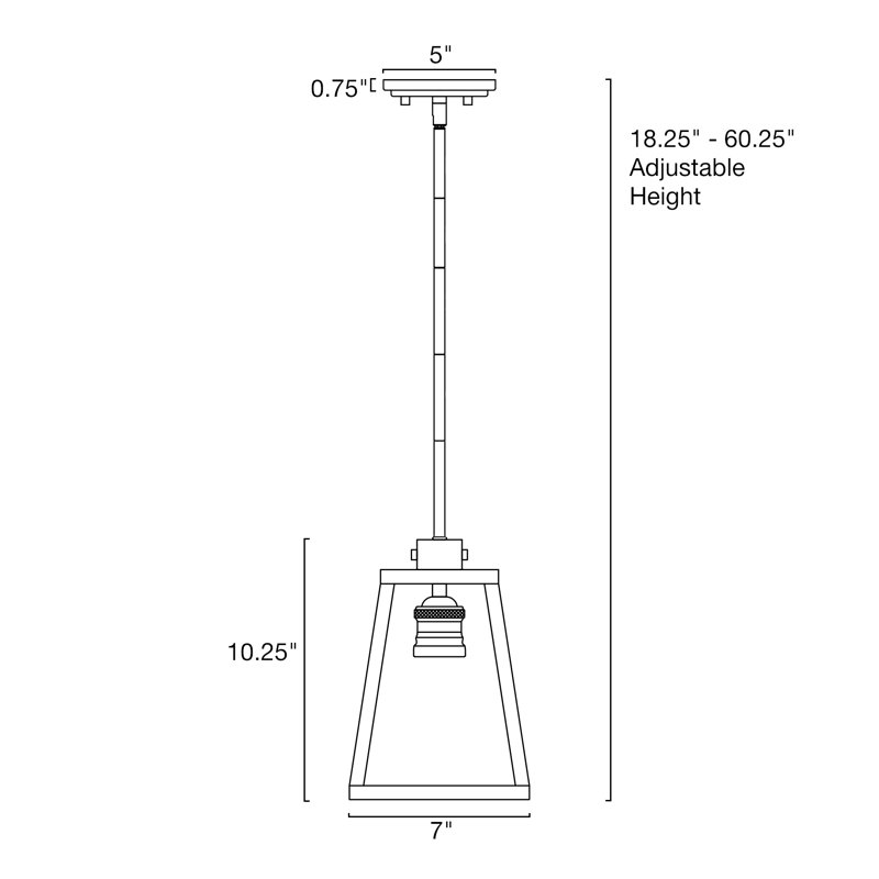 Luminaire suspendu géométrique 1 lumière Myrke