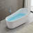 55.3" X 28.3" Freestanding Soaking Bathtub-86772436