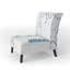 Fauteuil de chambre rembourré nautique et côtier bleu marine