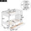 Lit simple superposé au dessus d'un lit blanc avec 2 tiroirs et armoire-563863492-563863494