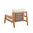 Charlotte Solid Teak Wood Slanted Rope Back Chair with Sunbrella Cushions