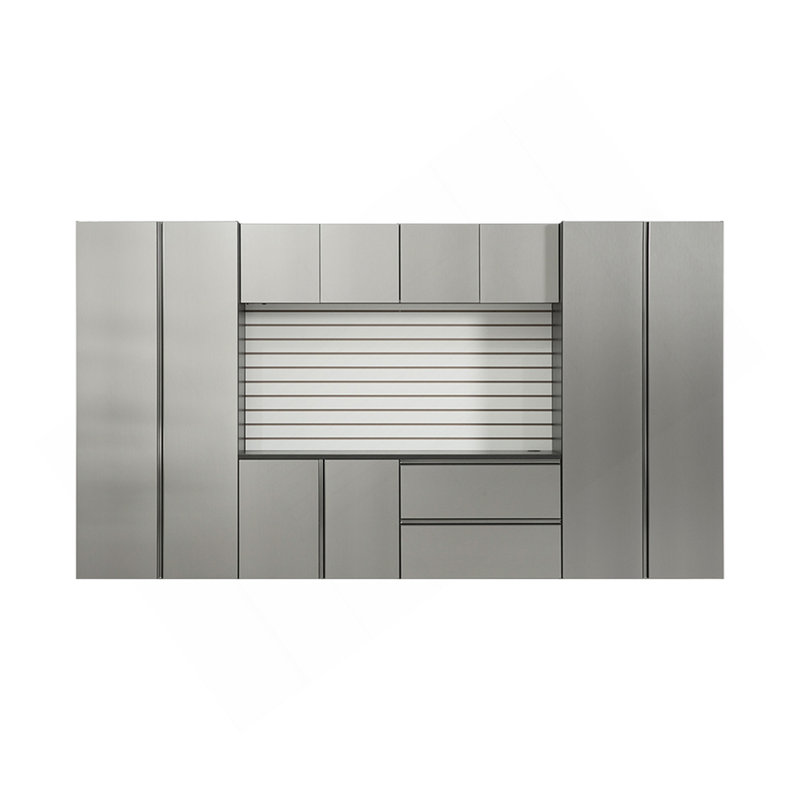 Metallic Grey Garage Cabinet Set A (7-Piece)