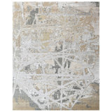 Abstract Area Rug in Gray/Taupe/Ivory