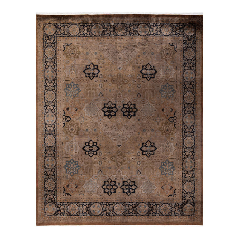 Tapis beige unique de 8 pi 3 po x 10 pi 2 po Yarely