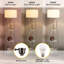 Luxueuse lampe sur pied à DEL dorée | Température de couleur réglable, tablettes de rangement supplémentaires-887033450