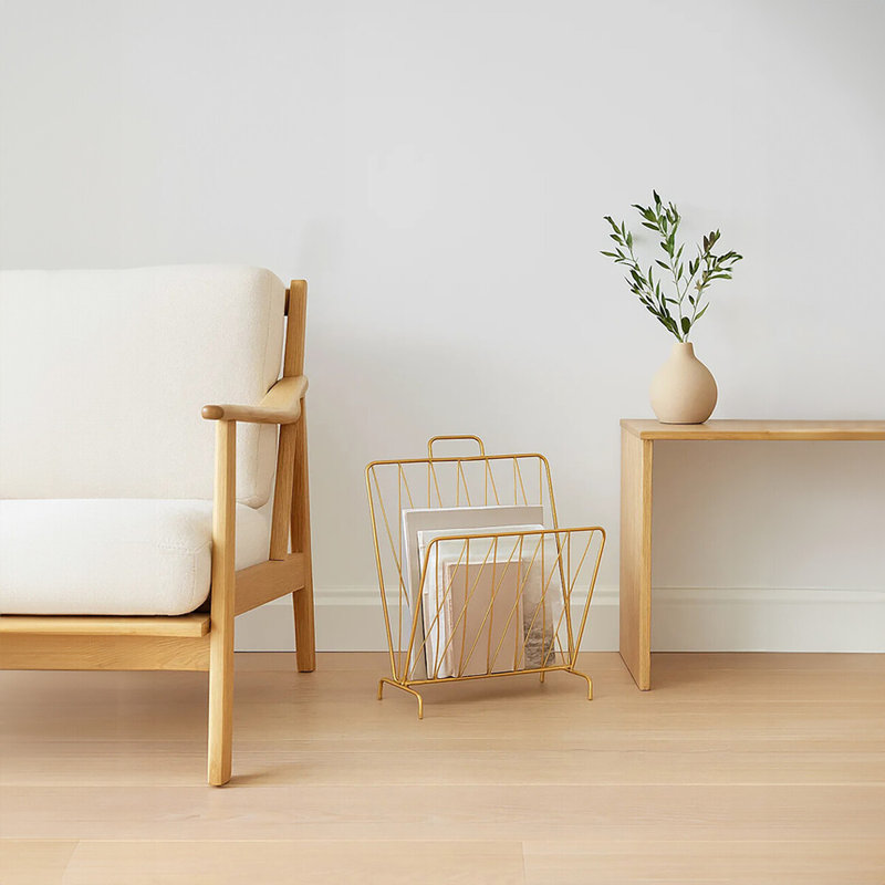 Alawna Metal Free Standing Magazine Rack