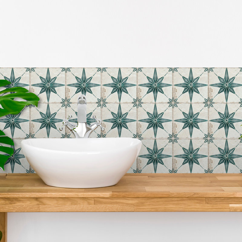 Carrelage mosaïque auto-adhésif en vinyle 6 po x 6 po, Vert