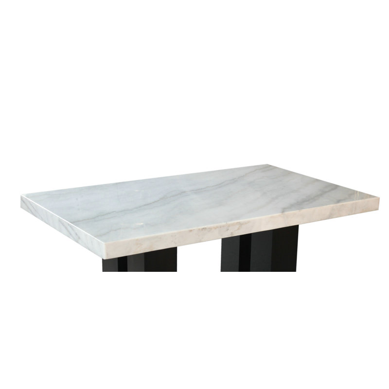 Anxhela 6 - Person Marble Top Four Leg Dining Set