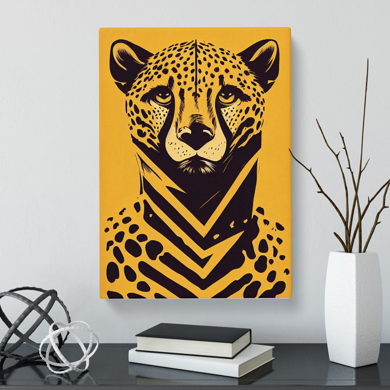 Lone Cheetah - Wrapped Canvas, 76cm H x 50cm W x 3cm D