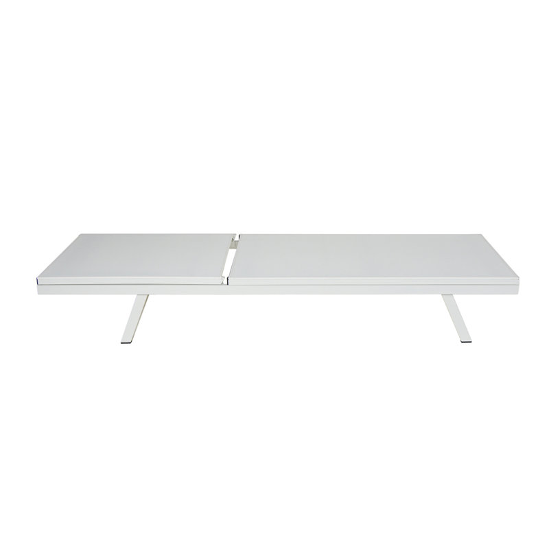 Salton White Aluminum Adjustable Outdoor Chaise Lounge