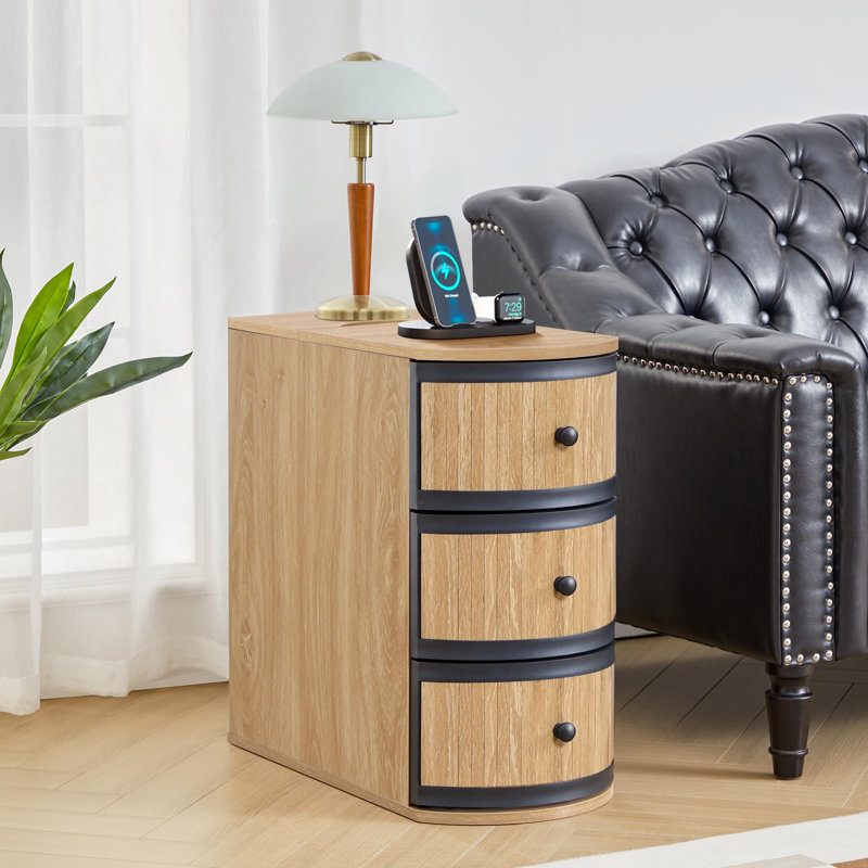 End Table with 3 Drawer