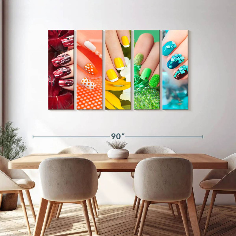 " Nail Salon " 5 - Pieces, 42" H x 74" W x 1.25" D