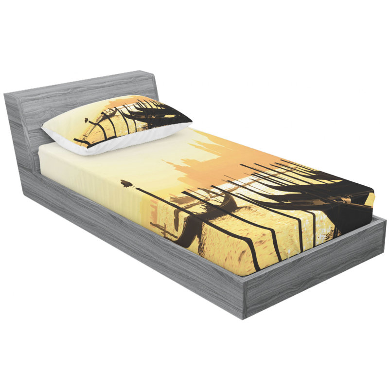 Microfiber Sheet Set, Twin Sheet Set with Fitted Sheet