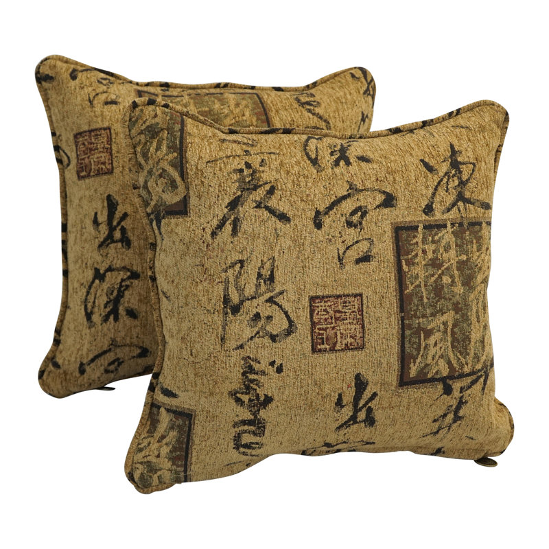 Coussin en chenille, 18 po x 18 po