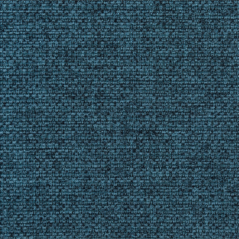 Banc d'appoint capitonné en tissu bleu, Bleu paon, Bleu