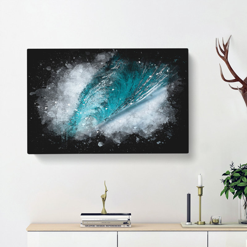 Curve Of The Ocean Wave - Wrapped Canvas, 40cm H x 60cm W x 3cm D