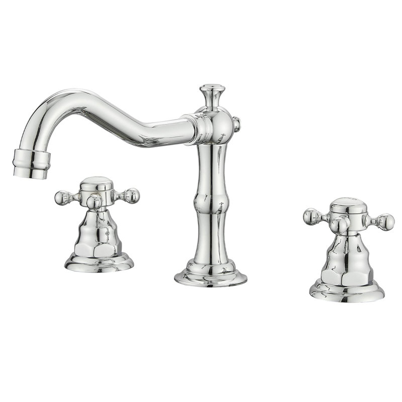 2-handle Bathroom Faucet with Drain Assembly, Polished Chrome