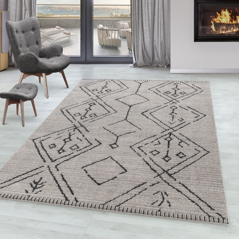 Simmerman Geometric Area Rug, Rectangle 160 x 230cm