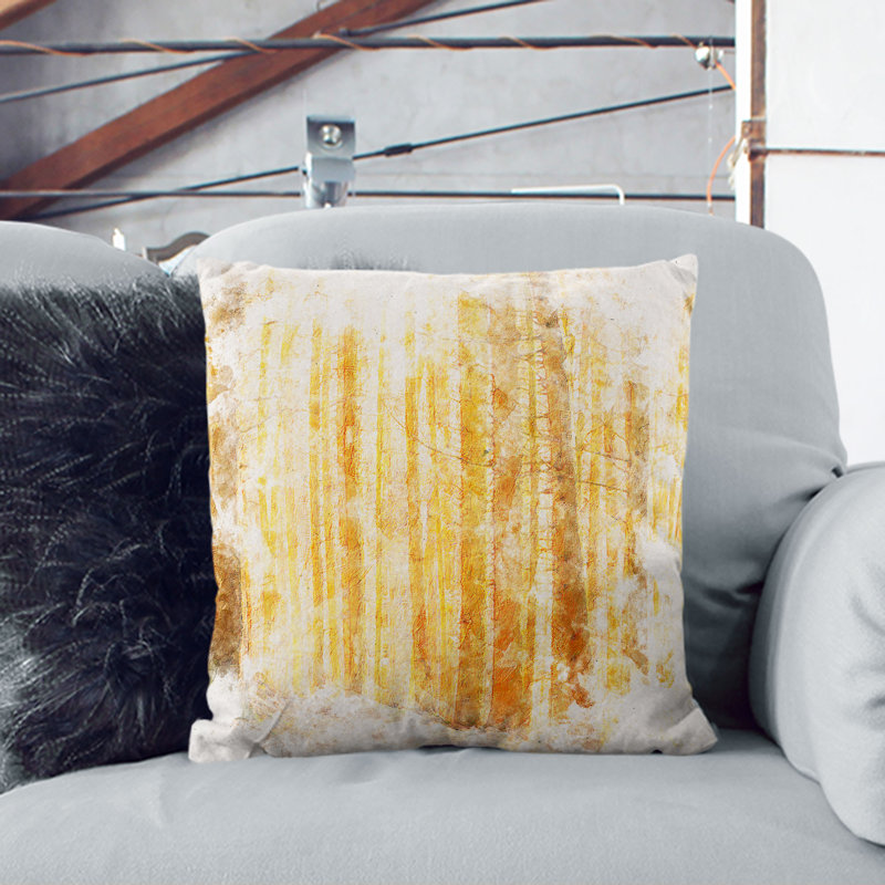Sunny Forest in Switzerland Cushion with Filling, 55cm H x 55cm W x 20cm D, Stone