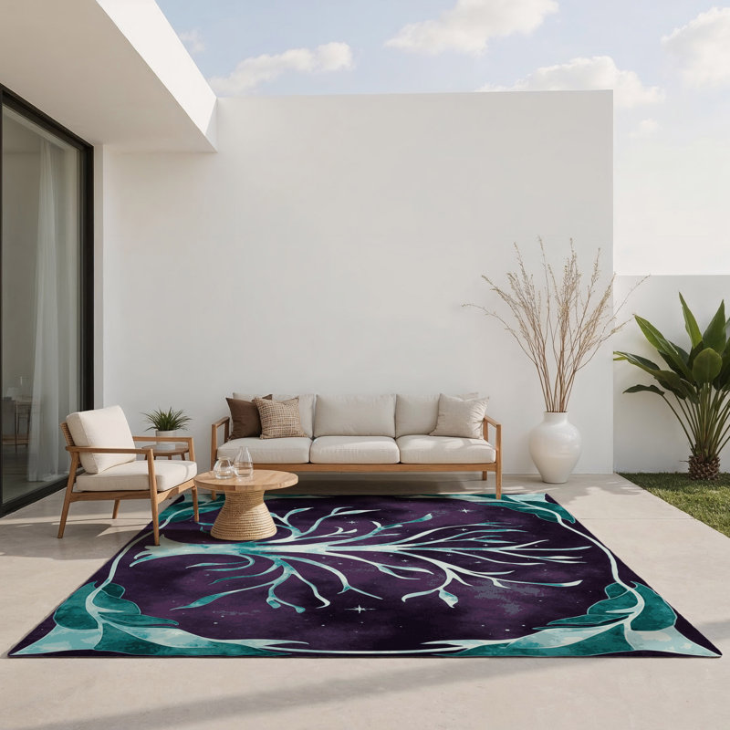 Emerald Horizon Indoor And Outdoor Area Rug, Rectangle 4' x 6'