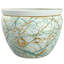 14" Abstract Green & Gold Fishbowl