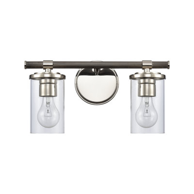 Burrow 15'' Wide 2-Light Vanity Light - Polished Nickel