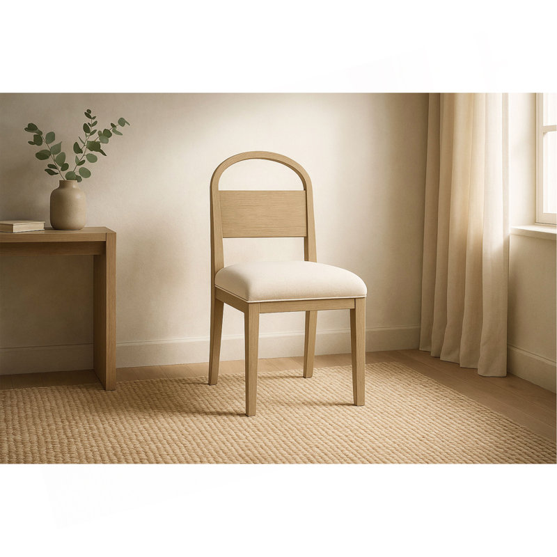Wood Arch Back Chair - Toffee/Sand (Set Of 2), Natural