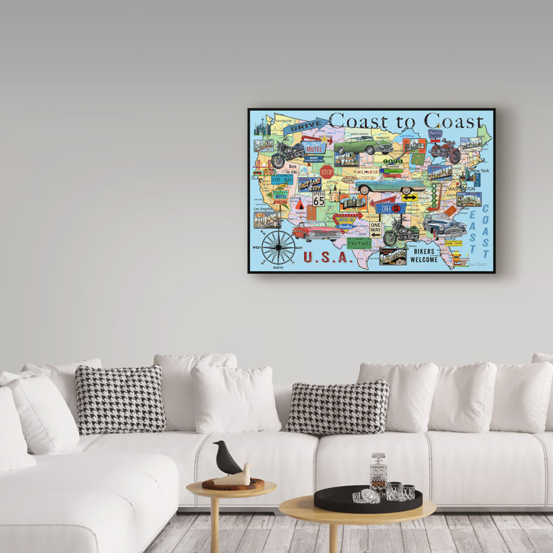 « classic america », art sur toile, H 12 po x l 19 po x P 2 po