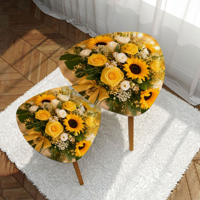 Ensemble de 2 tables basses gigognes Triangle