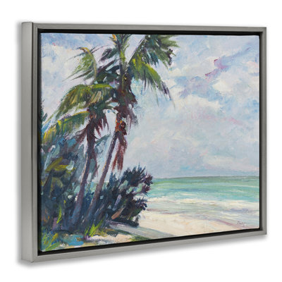 Brushed Palm Painting Floater Framed Art Design By Richard H. Rodgers