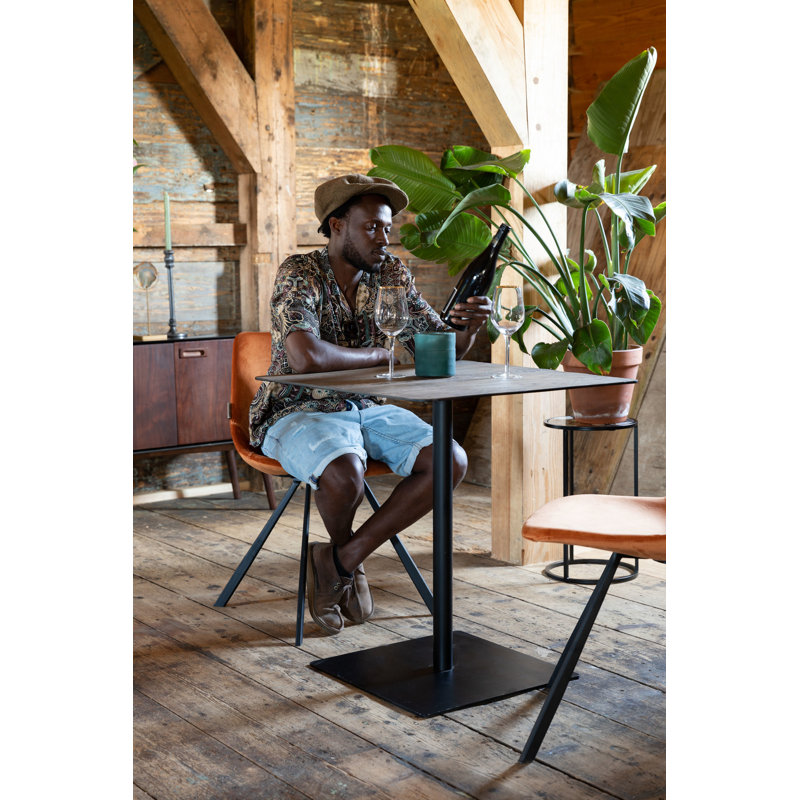 Braza Square Dining Table, 37" H, Brown