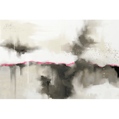 Neutral Paints Pink Line - Wrapped Canvas Art Prints