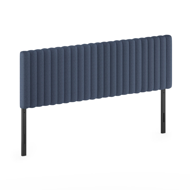 Tête de lit tapissier à panneau Karp, Bleu, Très grand