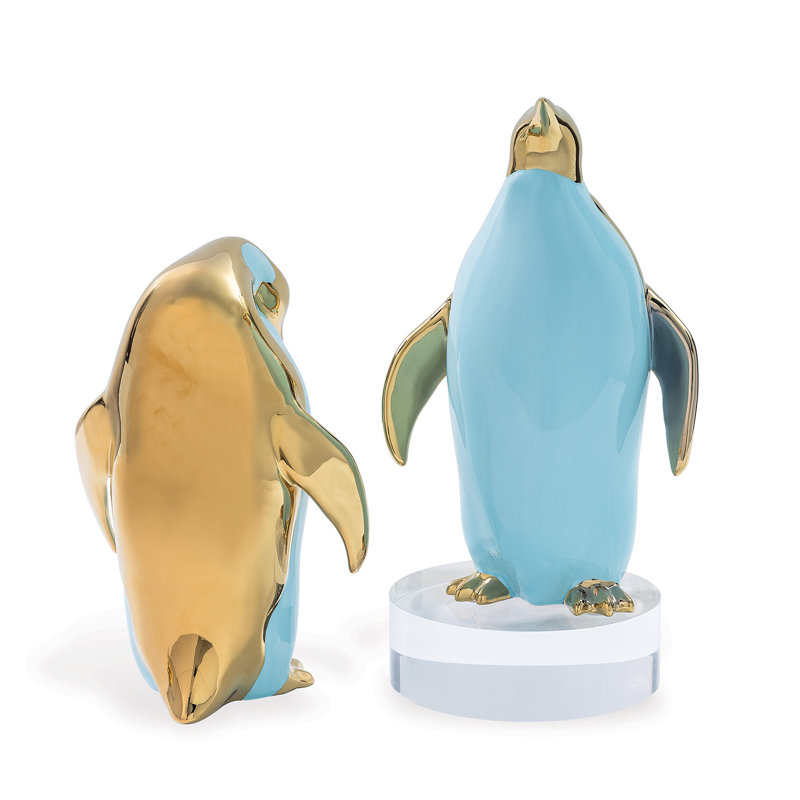 Penguin Objects (Set/2), Gold/Turquoise