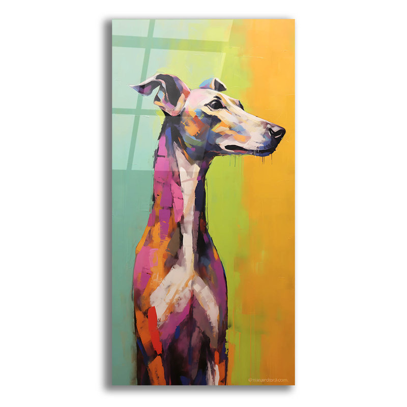 'Greyhound 8' by Sean Parnell Acrylic Glass Wall Art, 24" H x 12" W