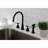 Kingston Brass Kaiser Double-Handle 4-Hole Widespread Kitchen Faucet with Brass Sprayer-51154807